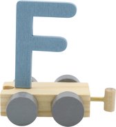 Lettertrein F blauw | * totale trein pas vanaf 3, diverse, wagonnetjes bestellen aub