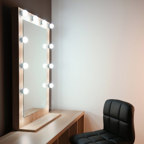 Lampe miroir de maquillage Keroks - éclairage miroir LED dimmable - tuyau lumineux avec ventouse