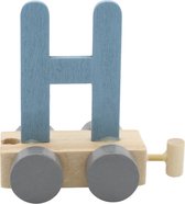 Lettertrein H blauw | * totale trein pas vanaf 3, diverse, wagonnetjes bestellen aub