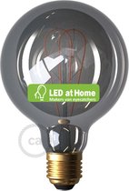 LEDatHOME - LED Smoky Light Bulb - Globe G95 Gebogen Double Loop Filament - 5W E27 Dimbaar 2000K