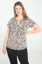 Paprika Dames T-shirt met bloemenprint - T-shirt - Maat 52