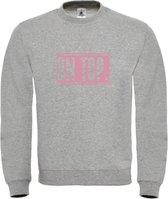 Wintersport sweater Grijs XL - on top - roze - soBAD. | Foute apres ski outfit | kleding | verkleedkleren | wintersporttruien | wintersport dames en heren