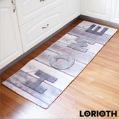 LORIOTH® Deurmat Binnen - Antislip Tapijt - Slip Mat - Mat voor in Huis - Kamer Mat - Mat Deur - Vloerkleed Antislip Decoratie - Grijs