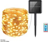 BG4U - Solar LED Lichtsnoer Twinkle voor Buiten - Lichtslinger op Zonne Energie - IP44 Warm Wit - Buitenverlichting Tuinlampen - 100 meter 1000 LED's incl Afstandsbediening