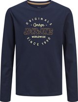 JACK&JONES JUNIOR JORSURFACE BRANDING TEE LS O-NECK  BF JR Jongens T-Shirt  - Maat 140