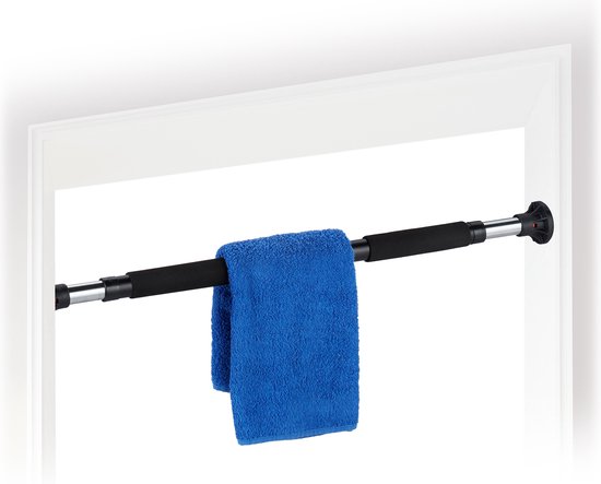 Relaxdays pull up bar deur - tot 92 cm - optrekstang tot 100 kg - deurtrainer voor binnen