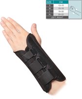 E-Life Polsbrace met Spalk en Klittenbandsluiting Zwart- Carpaal Tunnel Syndroom Brace