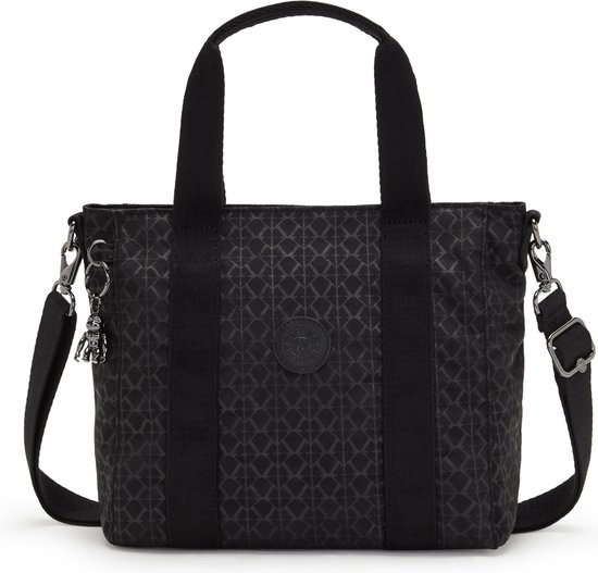 kipling sac à épaule bandoulière Basic Plus Asseni Mini Tote Signature Emb noir