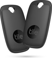 Tile Pro (2022) - Bluetooth Tracker - Keyfinder Sleutelvinder - 2-Pack - Zwart