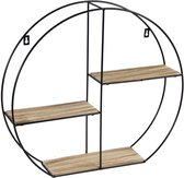 Wallhanger Iverness Round S 30x15x26 cm zwart industrieel wandrek