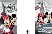 Minnie Mouse en Mickey Mouse - strandlaken - 2 stuks - 100% katoen