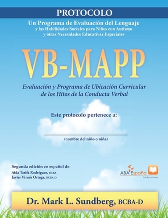 VB-MAPP, Evaluación y programa de ubicación curricular de  ... - cover