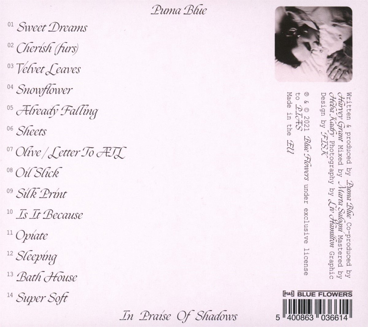 Puma Blue - In Praise Of Shadows (CD) — cadeau in Games, Films & Muziek - foto 2