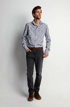 River Woods Slim fit kostuumhemd in wit