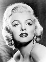 Poster Marilyn Monroe - 40x30 - Zwart/Wit - Vintage Print - Retro Film Actrice & Zangeres