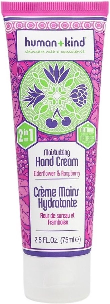 Human+kind Handcrème Elderflower Unisex 75 Ml Vegan Wit/roze