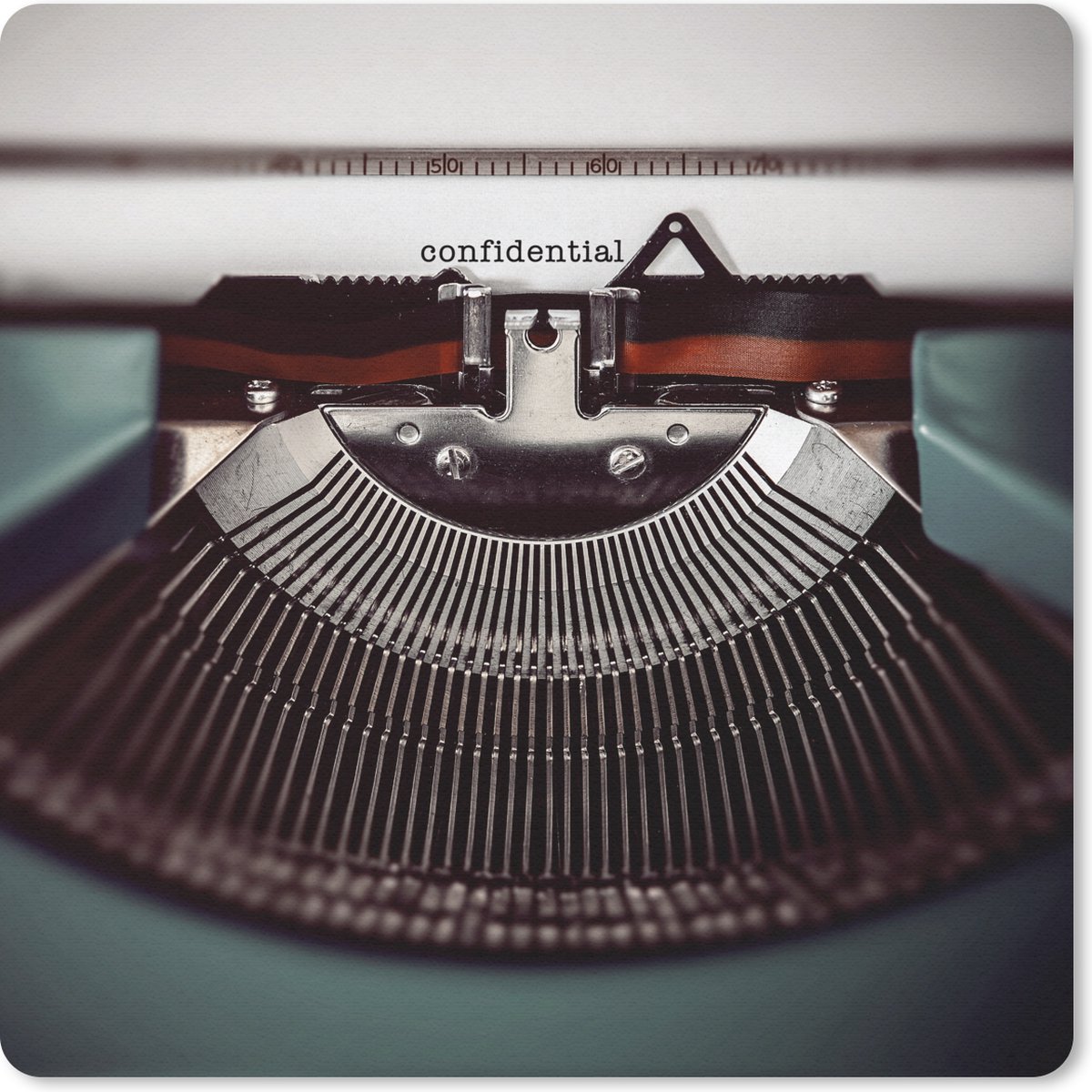 Muismat 30x30 cm - Mousepad Typemachine - Retro - Letters - Muismatten