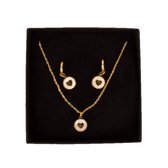 Sieraden set | Ketting | oorbellen | goud | Dames geschenkset | hartje