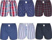 MG-1 Wijde Boxershorts Heren 6-Pack D620 Multipack - Maat S - Losse boxershort heren