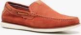 Van Beers suede heren instappers - Rood - Maat 40 - Echt leer