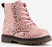 Blue Box meisjes veterboots luipaardprint - Roze - Maat 25