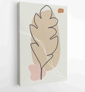 Gebladerte lijntekeningen met abstracte vorm. Abstract Plant Art-ontwerp voor print, omslag, behang, minimale en natuurlijke kunst aan de muur. 2 - Moderne schilderijen – Verticaal