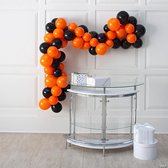 Halloween Ballonnen 50x zwart en oranje 27cm