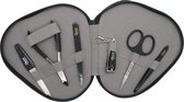 Professionele Manicure en Pedicure Mini zwart kit/ RVS Nagel verzorging set / 6 delig