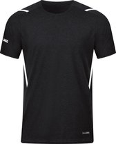 Jako Challenge T-Shirt Dames - Zwart Gemeleerd / Wit