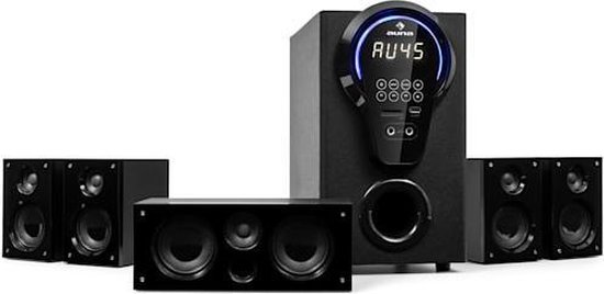 auna Areal 525 DG Home cinema - 5.1-surround-systeem - 5,25" subwoofer - Bluetooth functie -  USB-poort en SD-slot