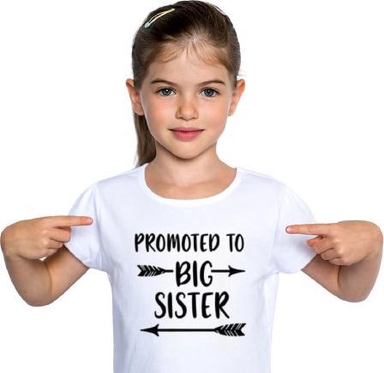 T-shirt Ragazza 'Diventerò Sorella Maggiore' – Cotone 100% Bianca – Yourfashion99 – Personalizzabile