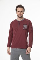 Ramel Heren Pyjama - Rood / Grijs - Maat L