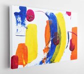 Onlinecanvas - Schilderij - Penseelstreek In Verschillende Kleuren Art Horizontaal Horizontal - Multicolor - 50 X 40 Cm