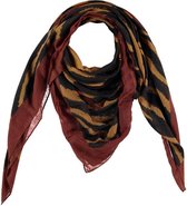 Sarlini | Vierkante Bruine Dames sjaal Zebra