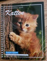 LIBOZA - Agenda - Weekagenda 2022  A5 18 x 23 - POEZEN - met ECO pen - 52 mooie poezenfoto's - 7 dagen+minimaandkalender per week - Veel schrijfruimte -Jaarkalender - Feestdagen - Schoolagend