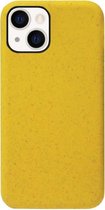 ADEL Tarwe Stro TPU Back Cover Softcase Hoesje Geschikt voor iPhone 13 Mini - Duurzaam Afbreekbaar Milieuvriendelijk Geel