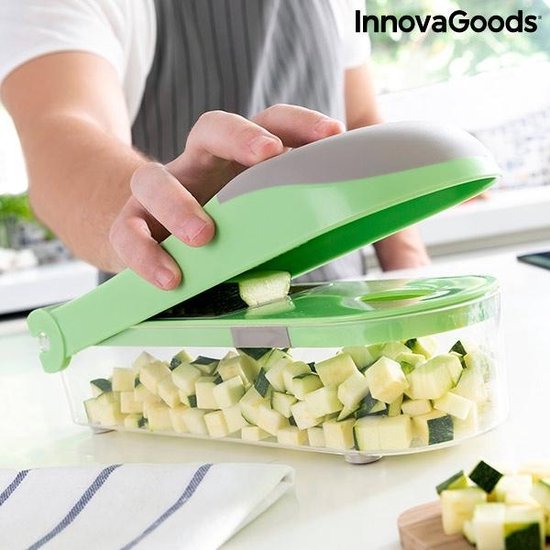 7-IN-1 GROENTESNIJDER, RASP EN MANDOLINE MET RECEPTEN EN ACCESSOIRES CHOPPIE EXPERT - Groentesnijder multifunctioneel - Groentesnijder - Groentesnijder handmatig - Rasp - Kaasrasp - Handrasp - Uiensnijder - Kaasrasp