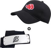 Naruto Akatsuki Pet + Hoofdband Headband Itachi - Cosplay - Necklace - Verkleedkleren - Anime - Hidden Leaf - Carnaval Merchandise