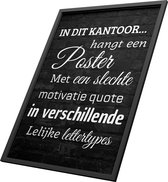 Poster in lijst - lifestyle spreuken - wanddecoratie 30x40cm