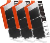 MediaHolland® Huismerk Cartridges 364XL Geschikt voor HP Set van 3 x ZWART SMAL (Photo)
