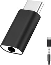 USB-C adapter - USB-C naar AUX - USB-C naar Jack 3,5mm - USB C Converter - Zwart