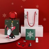 Kerst Geschenkset - Baseus - Dubbele USB Autolader - Gravity Telefoonhouder - 3-in-1 USB Oplaadkabel  - Auto Luchtverfrisser - Geschenkset