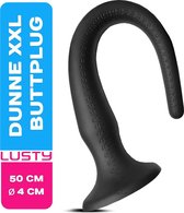 Lusty Dunne XXL Buttplug - 50 cm - Met Zuignap - Anaal Plug - Seksspeeltjes - Sex Toys - Anaal Toy - Lange Butt Plug - Dunne Dildo - Smalle Dildo - Large Butt Plug
