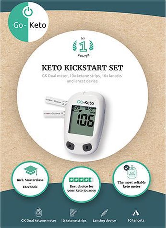 Glucose Ketone Meter Kickstart Set (60 ketone strips & 50 glucose