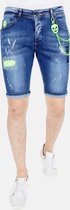 Exclusieve Slim fit Korte Broek Heren - 1044 - Blauw