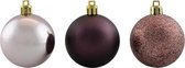 Paarse kerstballen, 5 stuks