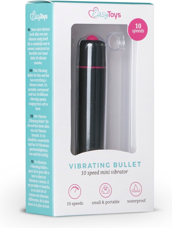 EasyToys - Mini Bullet Vibrator met 10 Standen - Bulletvibrator - Vibrators voor Vrouwen - Vibrators - Zwart