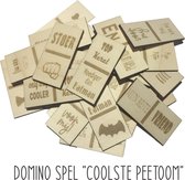 Domino spel coolste Peetoom | cadeau | coolste Peetoom | de liefste ben jij | peter vragen | peter worden | peetoom vragen | peetoom worden | origineel cadeau