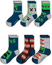 Minecraft TNT  6 pack Jongens sokken Maat 35 -38