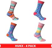 HUKX Naadloze sokken Multipack "Rainbow" 4 paar Herensokken maat 41-46